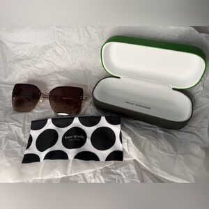 kate spade oversized gradient brown lens sunglasses with gold accents Ariella